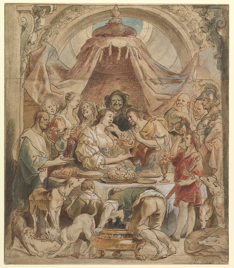 Disegno - Il banchetto di Cleopatra, Metropolitan Museum of Art